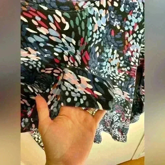 Women’s long sleeve turtleneck shirt by Karen Scott multicolor abstract size M - Picture 4 of 12